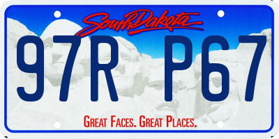 SD license plate 97RP67