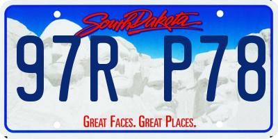 SD license plate 97RP78