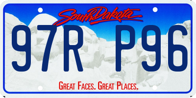 SD license plate 97RP96