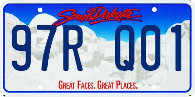 SD license plate 97RQ01