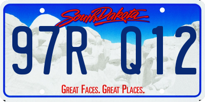 SD license plate 97RQ12