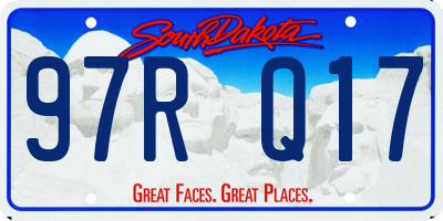 SD license plate 97RQ17