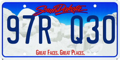 SD license plate 97RQ30