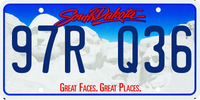SD license plate 97RQ36