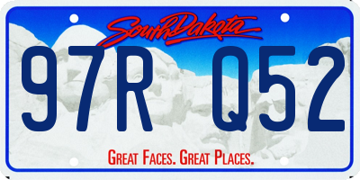 SD license plate 97RQ52