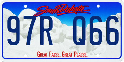 SD license plate 97RQ66