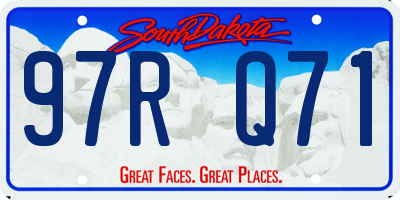 SD license plate 97RQ71