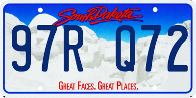 SD license plate 97RQ72