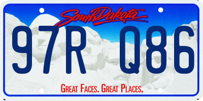 SD license plate 97RQ86