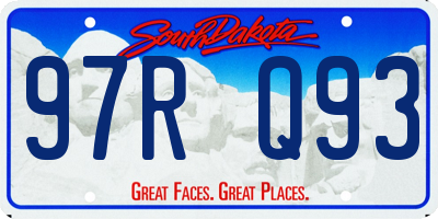 SD license plate 97RQ93