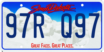 SD license plate 97RQ97