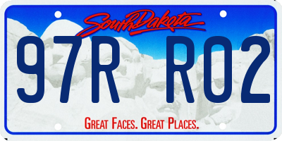 SD license plate 97RR02