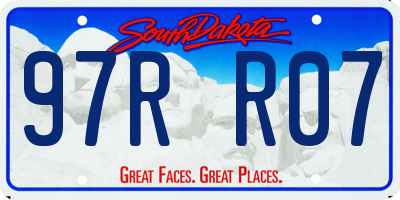 SD license plate 97RR07