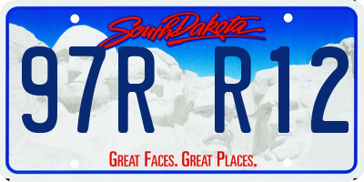 SD license plate 97RR12