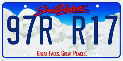 SD license plate 97RR17