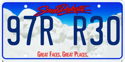 SD license plate 97RR30