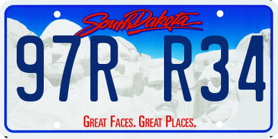 SD license plate 97RR34