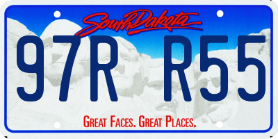 SD license plate 97RR55