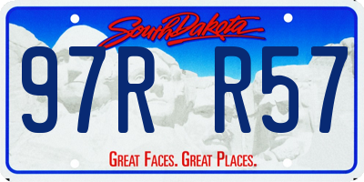 SD license plate 97RR57