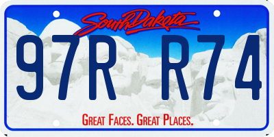 SD license plate 97RR74