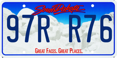 SD license plate 97RR76