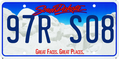 SD license plate 97RS08