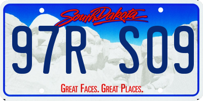 SD license plate 97RS09