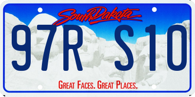 SD license plate 97RS10