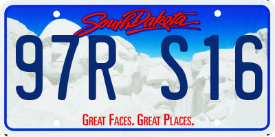 SD license plate 97RS16