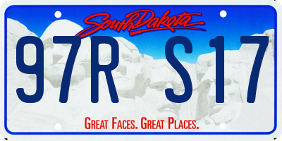 SD license plate 97RS17