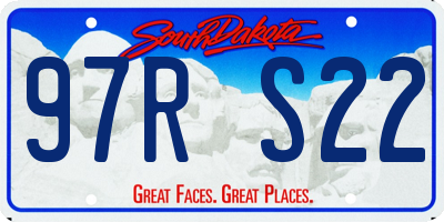 SD license plate 97RS22