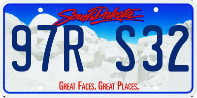 SD license plate 97RS32