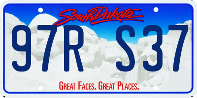 SD license plate 97RS37