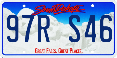 SD license plate 97RS46