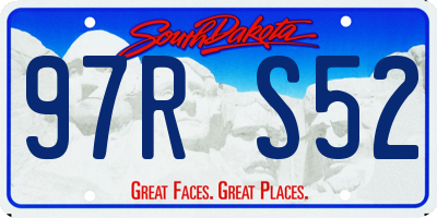 SD license plate 97RS52