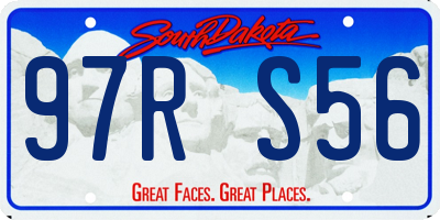 SD license plate 97RS56