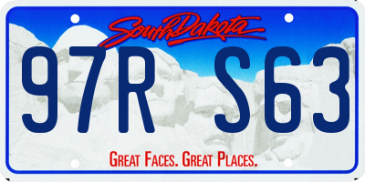 SD license plate 97RS63