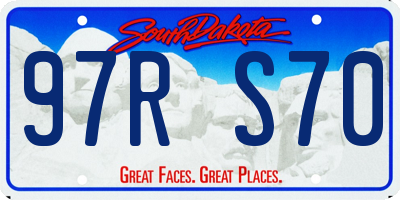 SD license plate 97RS70