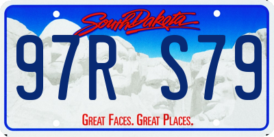 SD license plate 97RS79