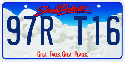 SD license plate 97RT16