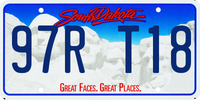 SD license plate 97RT18