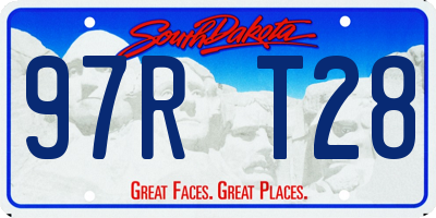 SD license plate 97RT28