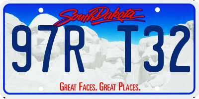 SD license plate 97RT32