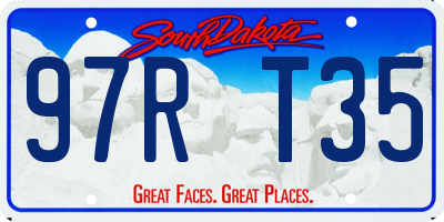 SD license plate 97RT35