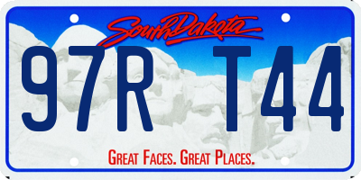 SD license plate 97RT44