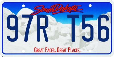 SD license plate 97RT56