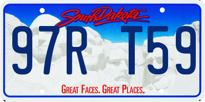 SD license plate 97RT59
