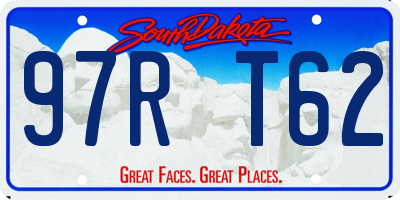 SD license plate 97RT62