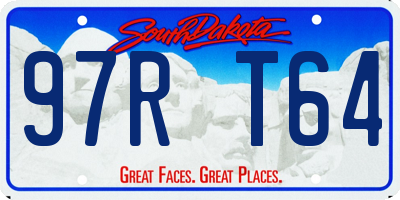 SD license plate 97RT64