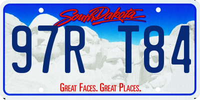 SD license plate 97RT84